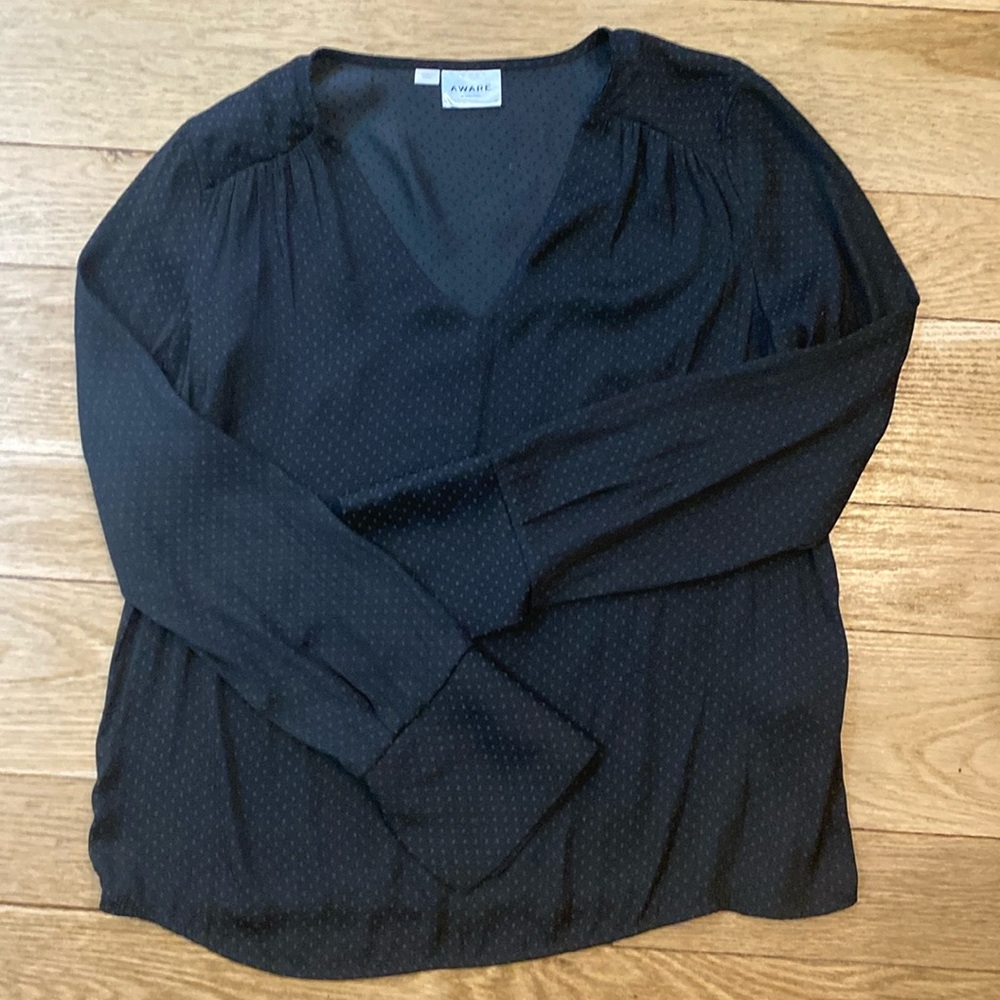 Black popover blouse